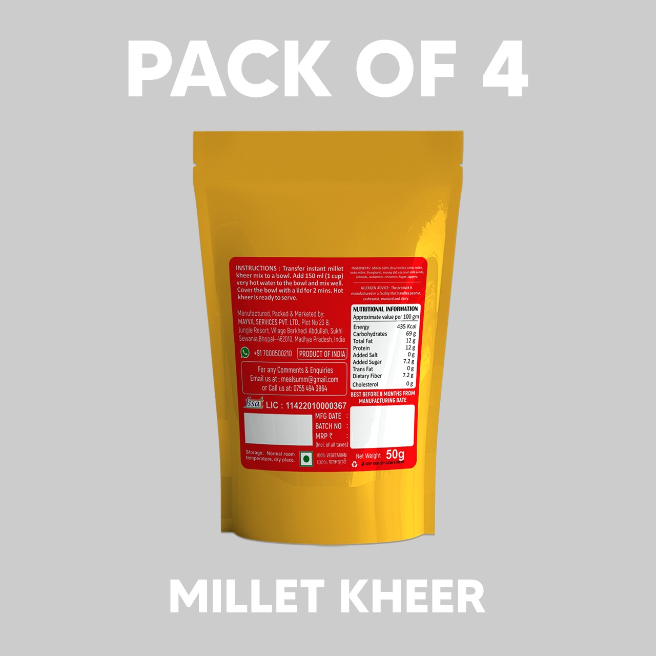 Almond Millet Kheer Mix (100% millet, gluten free payasam)- 200 gm
